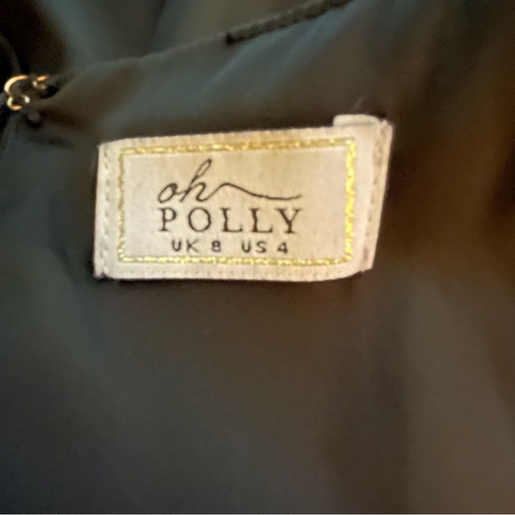 Oh Polly Black Satin Underwire Cutout Dress Size 4 - Picture 9 of 10